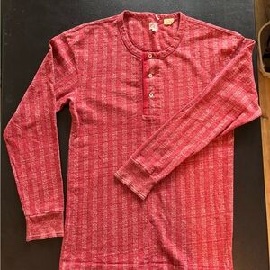 Levi's LVC Sunset Red Long Sleeve Henley